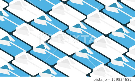 Isometric shirts neatly folded for presentation on a store window advertising banner. 3D vector background top view at an angle Isometric shirts neatly folded for presentation on a store window advertising banner. 3D vector background top view at an angle 139824653