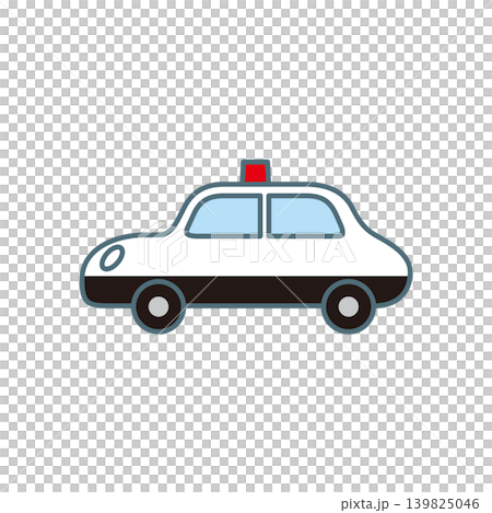 Illustration of a cute police car Illustration of a cute police car 139825046