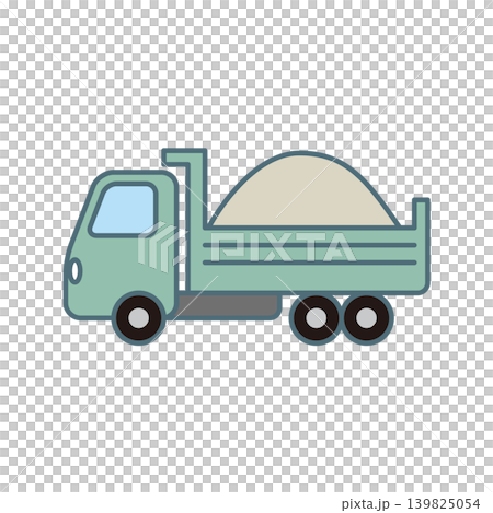 かわいいダンプカーのイラスト かわいいダンプカーのイラスト 139825054