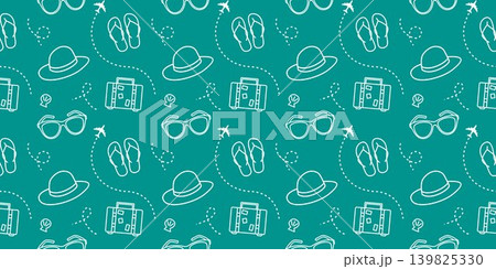 Travel background pattern outline 139825330