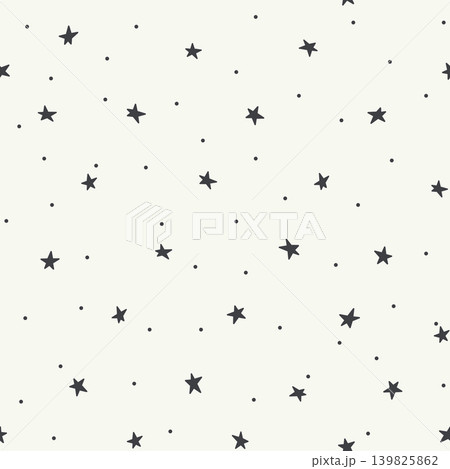 Minimalistic pattern with stars on a white background black and white Minimalistic pattern with stars on a white background black and white 139825862