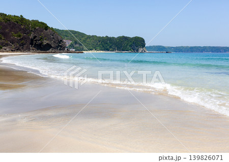 静岡県下田市の入田浜海水浴場 静岡県下田市の入田浜海水浴場 139826071