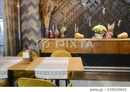 Decorated tables in a restaurant Decorated tables in a restaurant 139826602