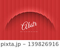 Red arch shape premium abstract background with vertical glass lines effect. Luxury abstract geometric minimal vector design for business poster, brochure, presentation, banner 139826916