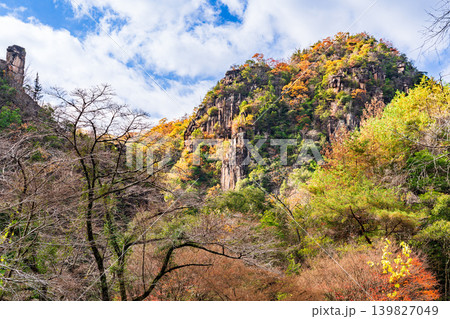 豪渓 晩秋の天柱山と剣峰3 岡山県総社市 豪渓 晩秋の天柱山と剣峰3 岡山県総社市 139827049