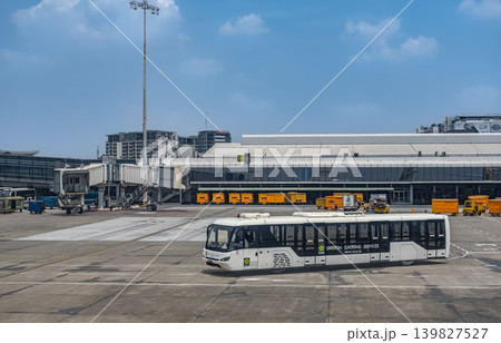 Vietnam airlines Passenger bus at Tan Son Nhat Saigon Ho Chi Minh International Airport Vietnam airlines Passenger bus at Tan Son Nhat Saigon Ho Chi Minh International Airport 139827527