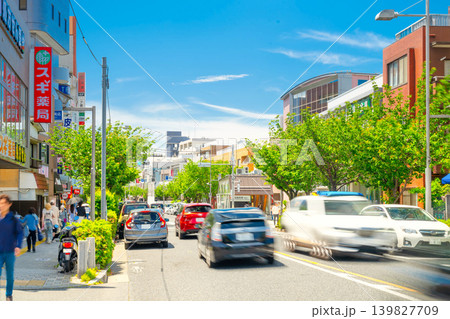 東京・世田谷区 桜新町駅前 都市風景 東京・世田谷区 桜新町駅前 都市風景 139827709