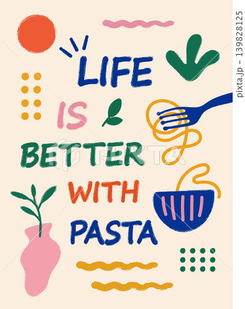 Life Is Better With Pasta Typography Kitchen Poster Wall Art Design Life Is Better With Pasta Typography Kitchen Poster Wall Art Design 139828125