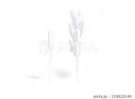 Blank white cylindrical balloon bouquet mockup png, transparent background, 3d rendering. Empty balloons ornament or column mock up cut out. Clear tapered garland with levitation bubble template. Blank white cylindrical balloon bouquet mockup png, transparent background, 3d rendering. Empty balloons ornament or column mock up cut out. Clear tapered garland with levitation bubble template. 139828140