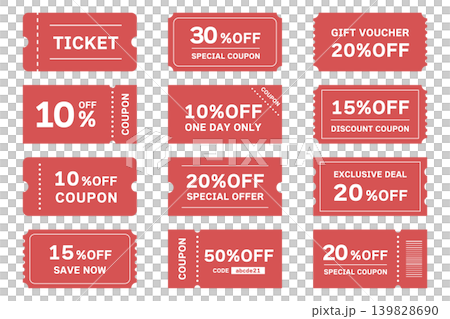 Coupon vouchers, sale and discount tickets, sales promotions Coupon vouchers, sale and discount tickets, sales promotions 139828690