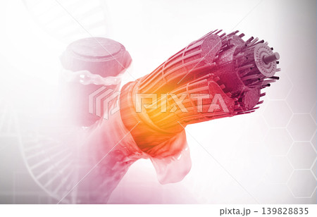Human Vein anatomy on abstract science background Human Vein anatomy on abstract science background 139828835