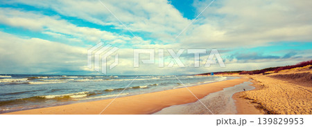 Baltic sea coast in autumn. Palanga, Lithuania 139829953