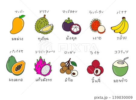 シンプルなタイのフルーツセット 139830009