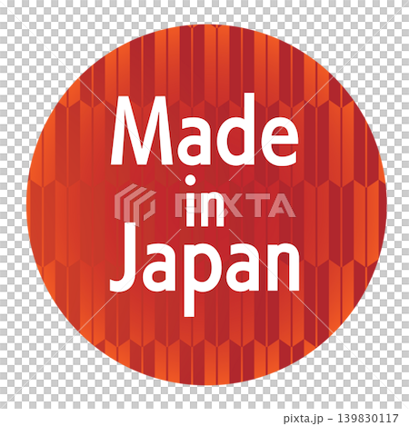 Made in Japan logo featuring traditional Japanese patterns Made in Japan logo featuring traditional Japanese patterns 139830117