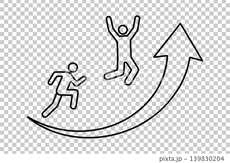 A LINE icon of a person jumping up 139830204