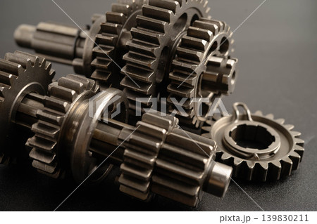 Metal gear wheel engine car and bike, mechanic industry. Metal gear wheel engine car and bike, mechanic industry. 139830211