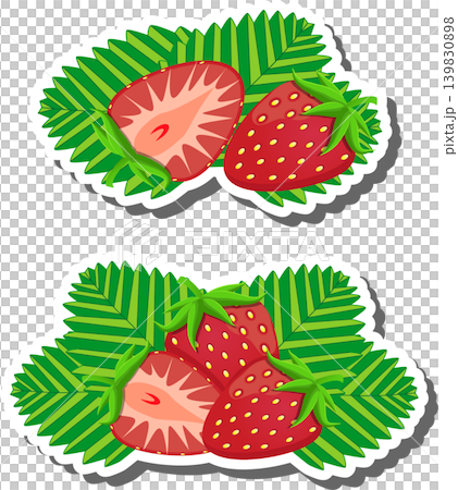 Berry theme from set juicy delicious strawberry of various sizes Berry theme from set juicy delicious strawberry of various sizes 139830898