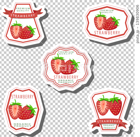 Berry theme from set juicy delicious strawberry of various sizes Berry theme from set juicy delicious strawberry of various sizes 139830906