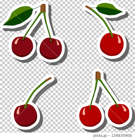 Berry theme from set juicy delicious cherry of various sizes Berry theme from set juicy delicious cherry of various sizes 139830908