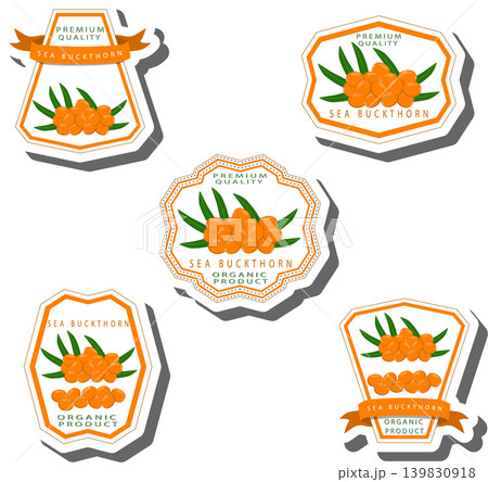 Berry theme from set juicy delicious sea buckthorn of various sizes Berry theme from set juicy delicious sea buckthorn of various sizes 139830918