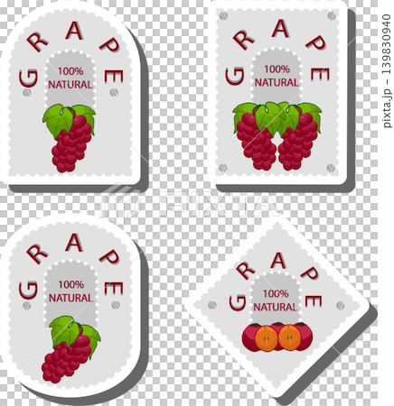Berry theme from set juicy delicious grape of various sizes 139830940