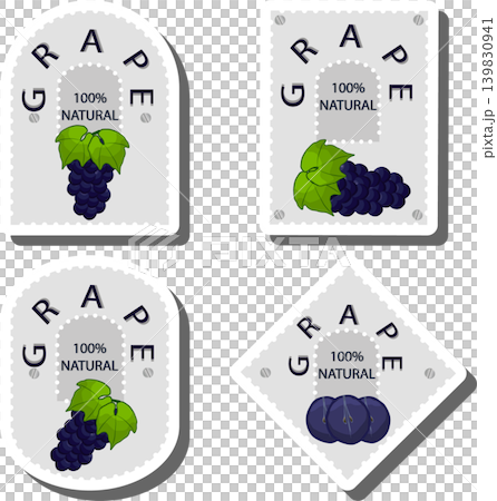 Berry theme from set juicy delicious grape of various sizes 139830941