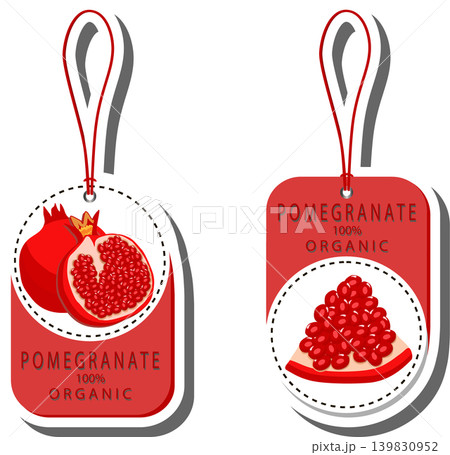 Berry theme from set juicy delicious pomegranate of various sizes 139830952
