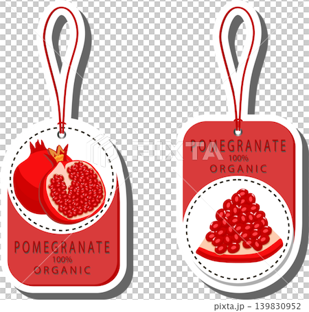Berry theme from set juicy delicious pomegranate of various sizes 139830952