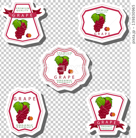 Berry theme from set juicy delicious grape of various sizes 139830965