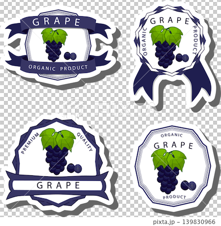 Berry theme from set juicy delicious grape of various sizes 139830966