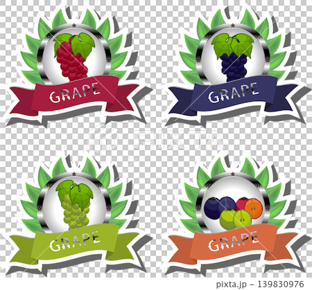 Berry theme from set juicy delicious grape of various sizes 139830976