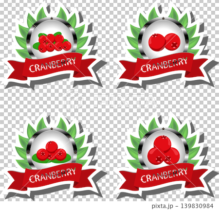 Berry theme from set juicy delicious cranberry of various sizes Berry theme from set juicy delicious cranberry of various sizes 139830984