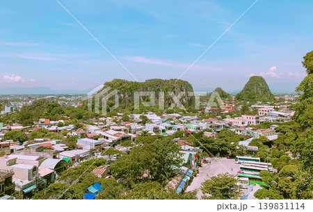 Panoramic View Of Marble Mountains (Called Ngu Hanh Son In Vietnamese) In Da Nang City, Vietnam. Panoramic View Of Marble Mountains (Called Ngu Hanh Son In Vietnamese) In Da Nang City, Vietnam. 139831114