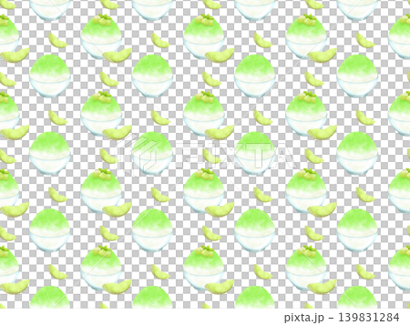Shaved ice (melon) seamless pattern C-1' Shaved ice (melon) seamless pattern C-1' 139831284