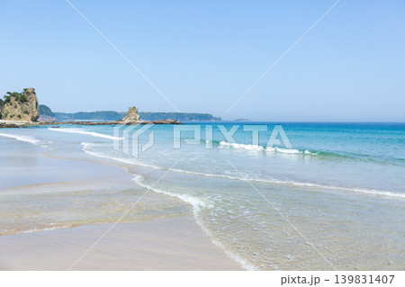 静岡県下田市の吉佐美大浜海水浴場 139831407