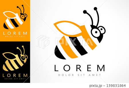 Bee logo vector. Beekeeping design. Insect illustration. Bee logo vector. Beekeeping design. Insect illustration. 139831864