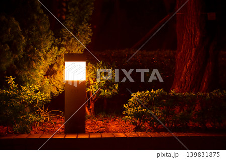 The night scene of Hong Kong public park. Travel concept. The night scene of Hong Kong public park. Travel concept. 139831875