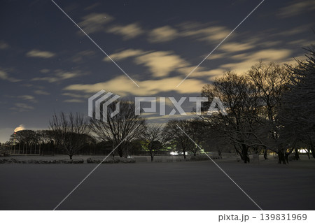 雪景色の朝の花島公園 雪景色の朝の花島公園 139831969