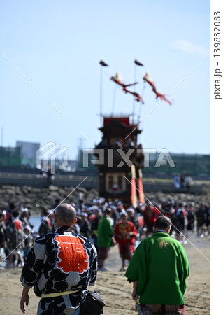 亀崎潮干まつりの曳き出し 愛知 亀崎潮干まつりの曳き出し 愛知 139832083