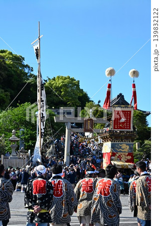 亀崎潮干まつりの神前神社前曳き廻し 愛知 亀崎潮干まつりの神前神社前曳き廻し 愛知 139832122