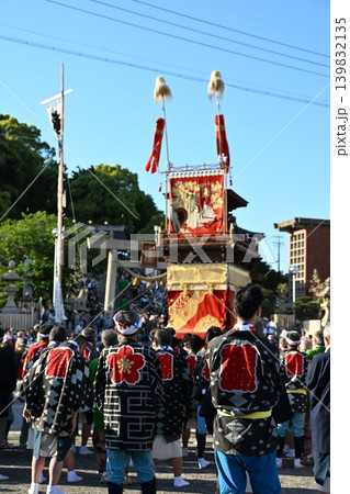 亀崎潮干まつりの神前神社前曳き廻し 愛知 亀崎潮干まつりの神前神社前曳き廻し 愛知 139832135