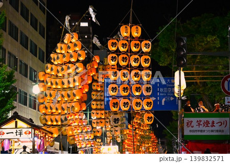 秋田竿燈まつりの夜 秋田 秋田竿燈まつりの夜 秋田 139832571