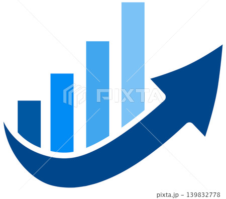 abstract image of a graph with arrow up abstract image of a graph with arrow up 139832778