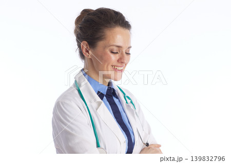 Positive Female Doctor with a Peaceful Smile 139832796