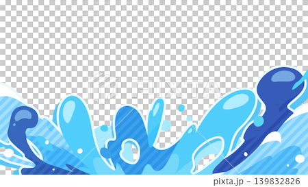 流行風格水波紋背景插畫_16:9 139832826