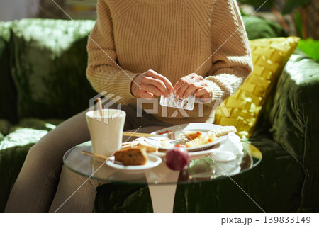 Taking Digestive Medication After a Large Meal 139833149