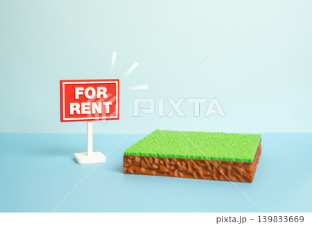 Land for long term lease with extension rights and legal agreement. Land market investment, agricultural property management and real estate development concept. 139833669