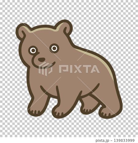 Simple illustration of a baby bear Simple illustration of a baby bear 139833999