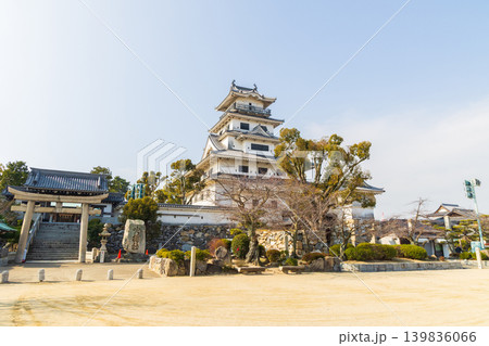 冬の愛媛県今治市 日本100名城 今治城 天守 冬の愛媛県今治市 日本100名城 今治城 天守 139836066