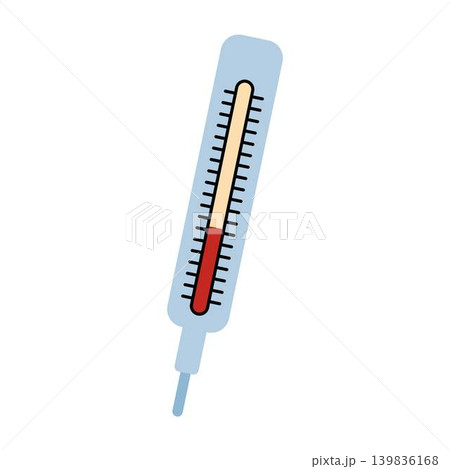 Medical Fever Thermometer Doodle Icon Medical Fever Thermometer Doodle Icon 139836168